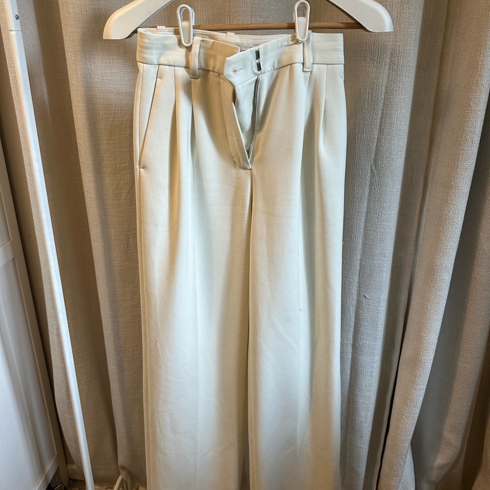 Wilfred Off-White Pleated Trousers